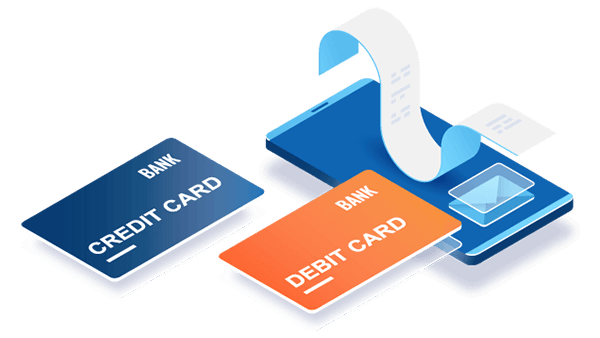通过信用卡/借记卡在线支付， 安全&简单。