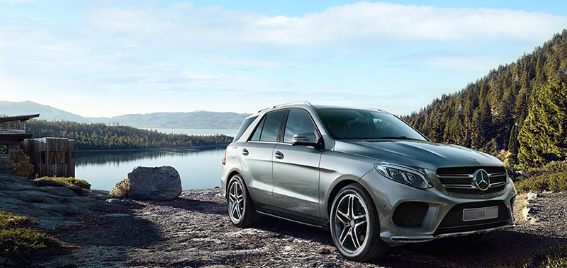 ด้านหน้าอันปราดเปรียวของ Mercedes-Benz GLE