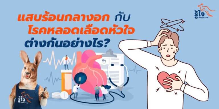 อาการแสบร้อนกลางอก กับ โรคหลอดเลือดหัวใจ ต่างกันอย่างไร | รู้ใจ