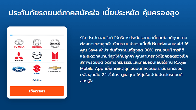 ประกันรถยนต์ | ซื้อประกันรถ | ประกันรถ | รู้ใจ